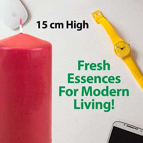 VFM e-Store Berry Royale Scented Red Pillar Candle, Height: 15 cm – 2