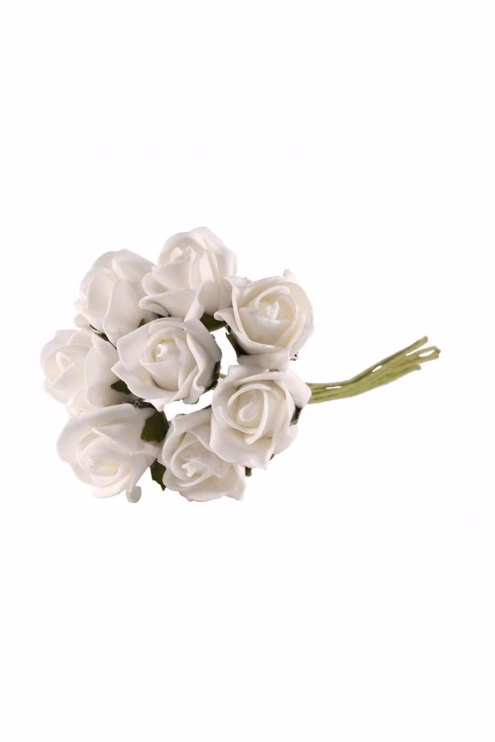 KDMD 4 Pack of White Foam Tea Rose Buds for Weddings – 2