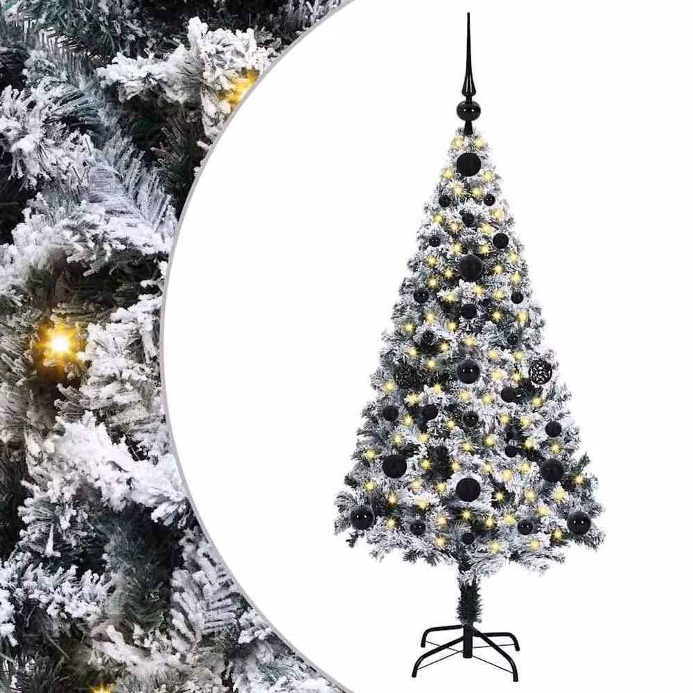 Berkfield Home Artificial Green Christmas Tree with 150 LEDs and Stand, Height: 120 cm – 2