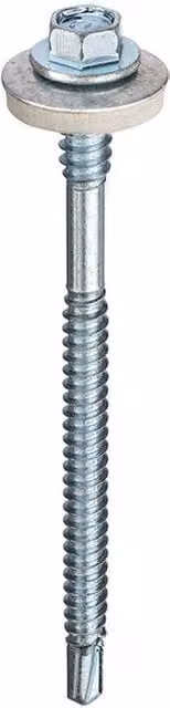 Unifix Silver Hex Head Hi Thread Compression Panel Self Drill Screw, 100 Pack
