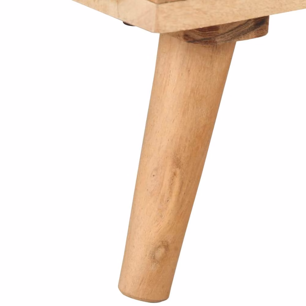 Berkfield Home Durable Mid-Century Bedside Cabinet in Beige Solid Acacia Wood W/D/H: 40 x 30 x 50 cm – 5