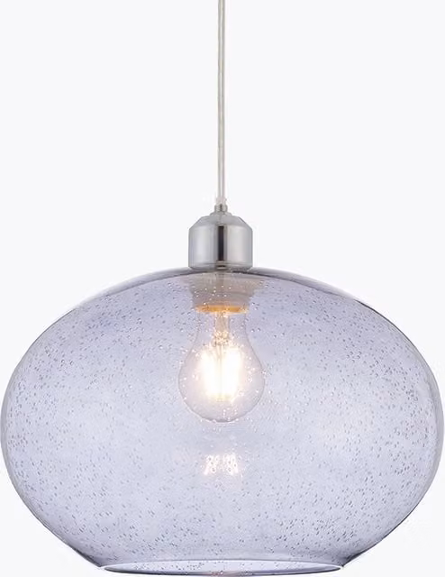Perch & Parrow Arisa Grey Bubble Glass Pendant Light