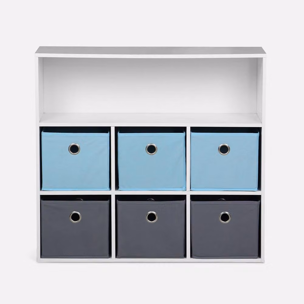 sweeek Scandinavian Style Storage Unit with 6 Baskets in Blue, W/D/H: 70 x 29.5 x 154 cm – 2
