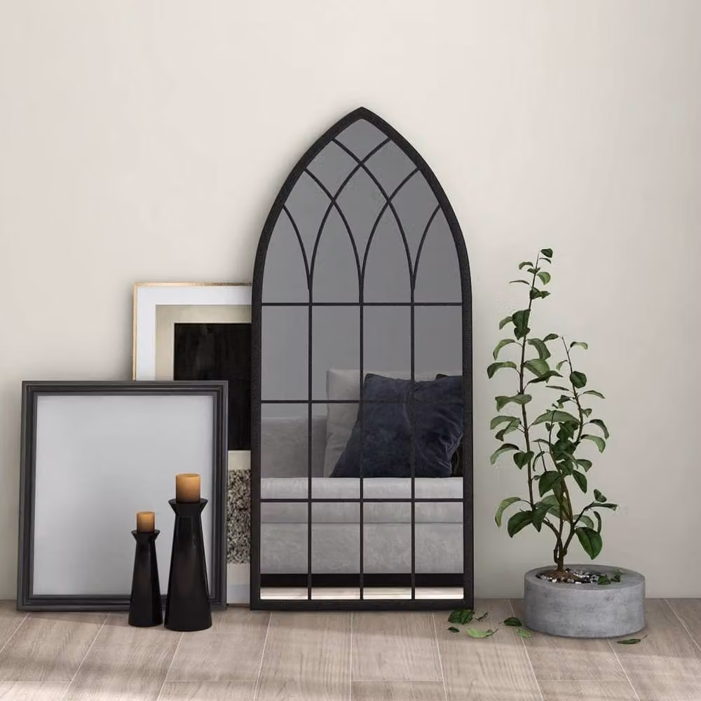 Berkfield Home Classic Rectangular Wall Mirror in Black Metal, W: 100 cm, H: 45 cm – 2