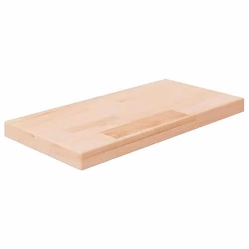 Bussandri Untreated Solid Oak Shelf Board, Brown/Beige, W: 40 cm, D: 20 cm, H: 2 cm