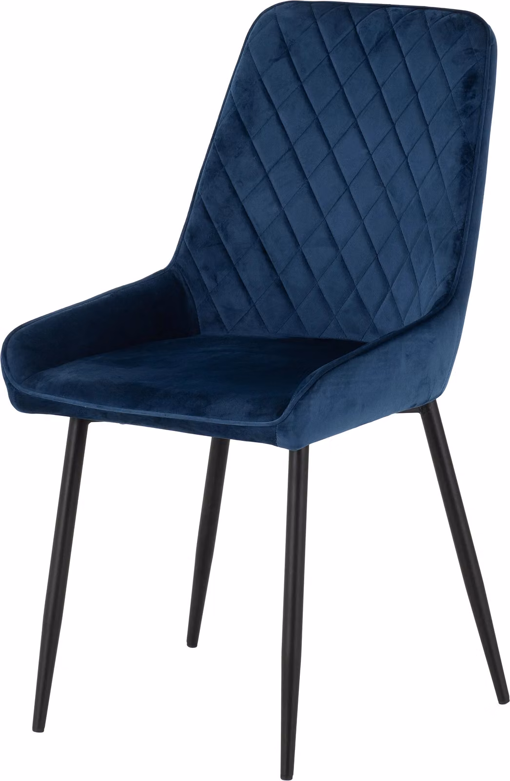 Seconique Hamilton 180cm Rectangular Dining Table and 6 Blue Avery Velvet Chairs Set – 4