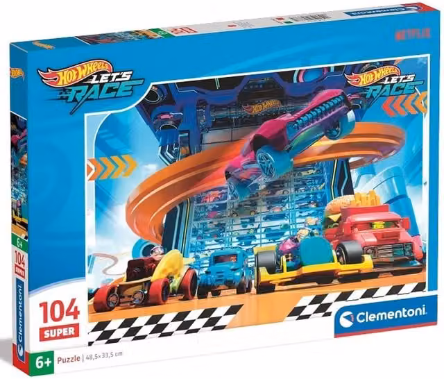 Clementoni Hot Wheels Lets Race 104 Piece Jigsaw Puzzle in Multicolour