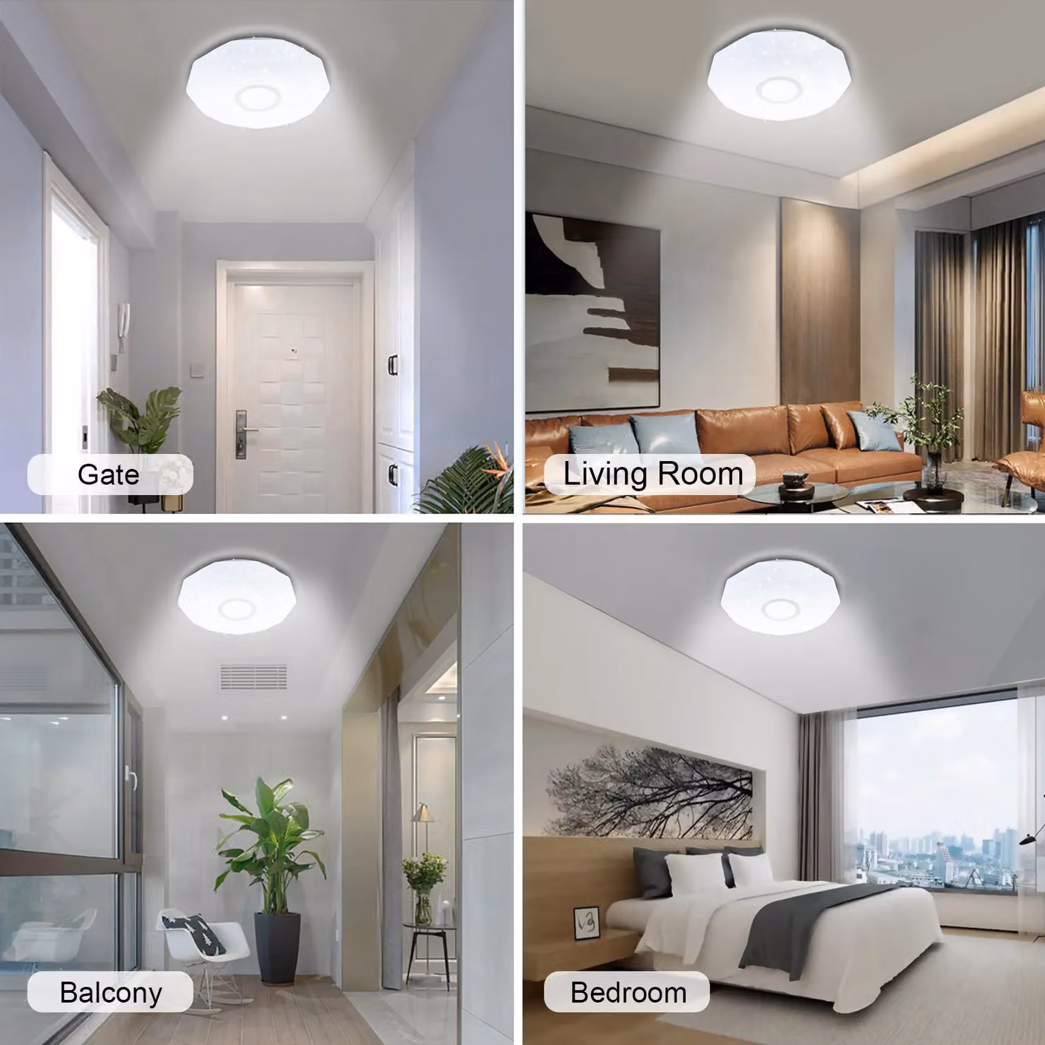 ExtraStar 24W LED Flush Ceiling Light in White, 2500 Lumen, Cool White 6500K – 3