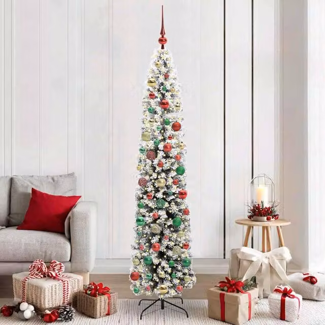 Berkfield Home Artificial Green Christmas Tree with 300 LEDs and Stand, Height: 210 cm – 1