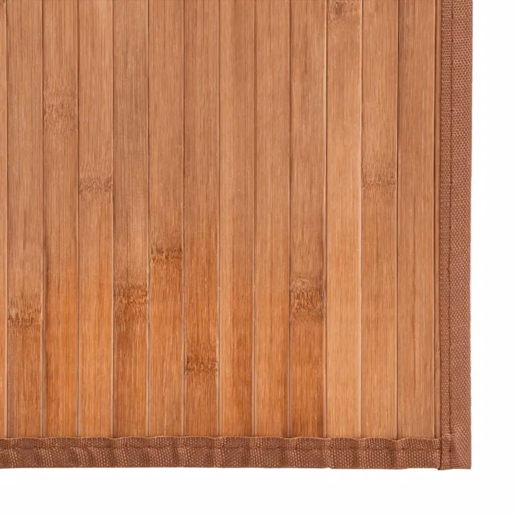 Berkfield Home Rectangular Bamboo Rug in Brown, W: 100 cm, L: 300 cm – 3