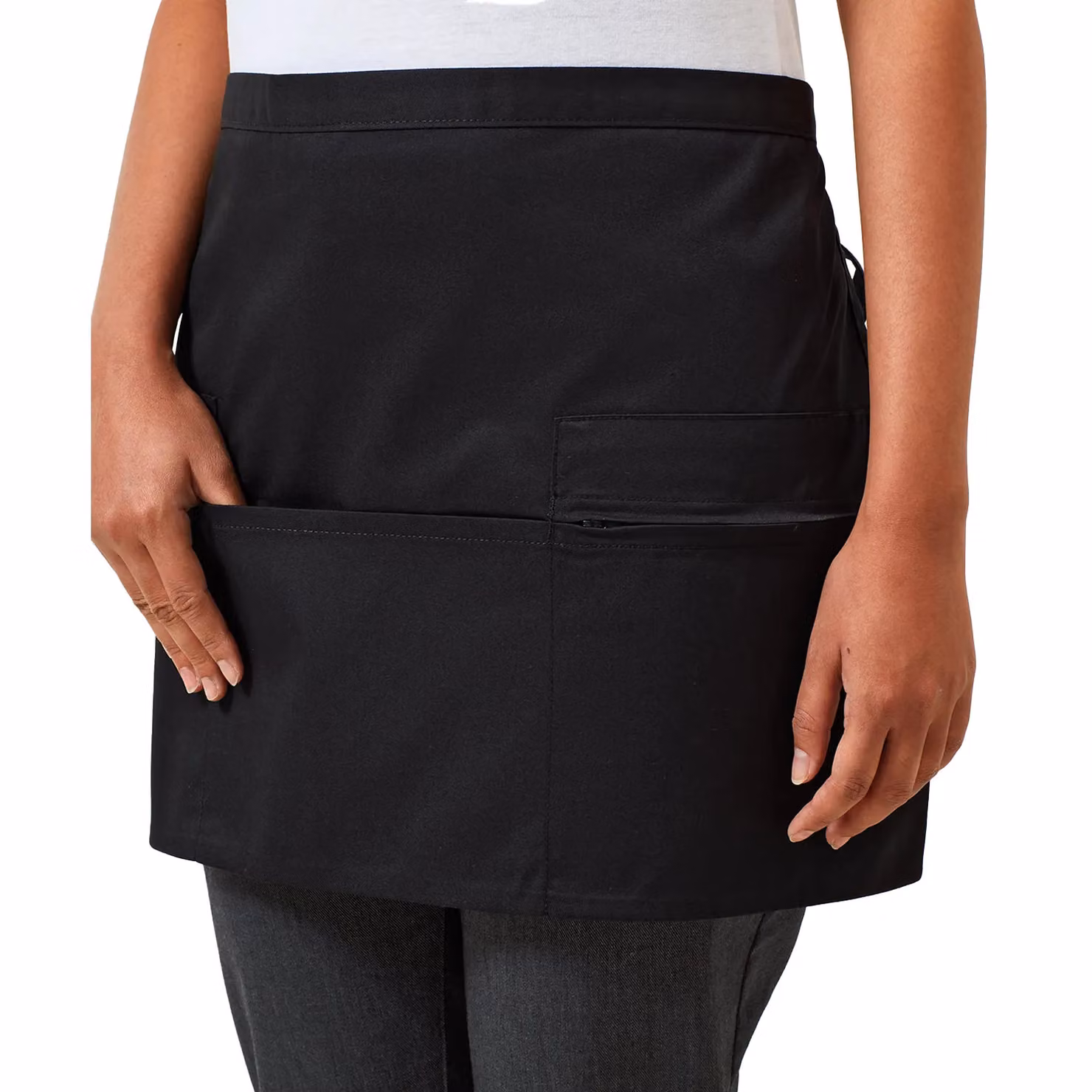 Premier Pocket Waist Apron in Black W/D/H: 33.0 x 60.0 x 33.0 cm – 3