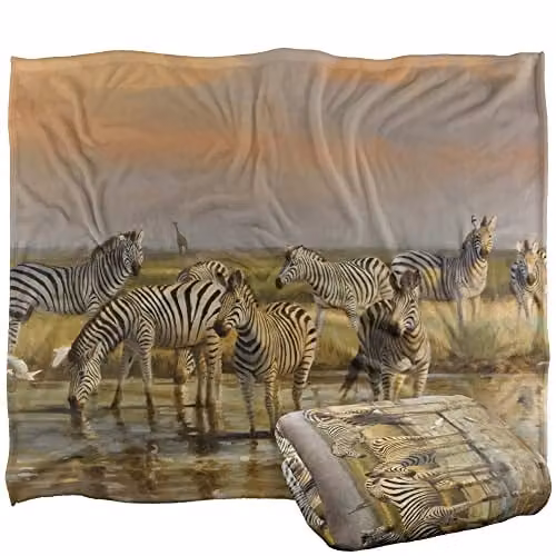 Wild Wings Sundowners 2 Silky Touch Super Soft White Fleece Throw Blanket W: 152 cm, D: 127 cm