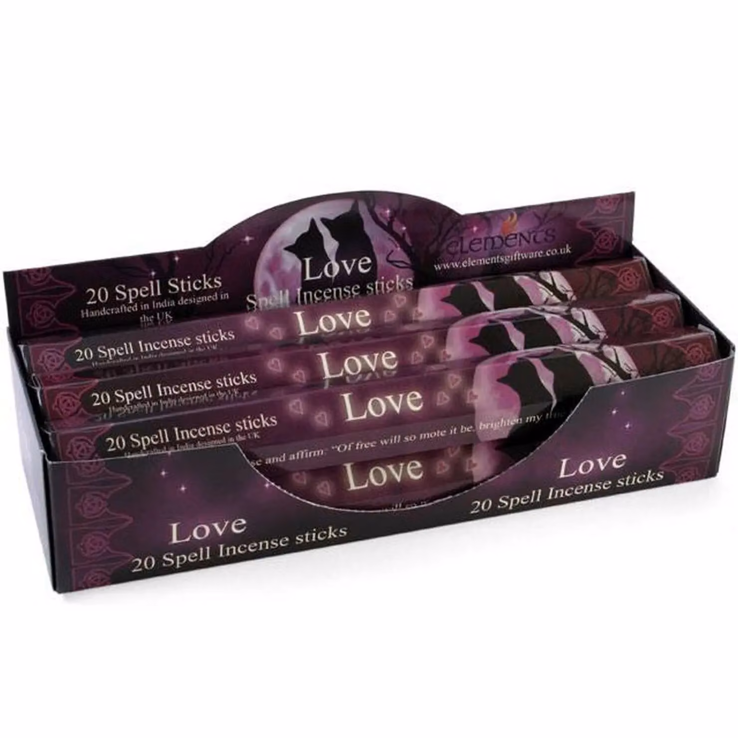 Elements Love Spell Incense Sticks, Purple, Box of 6 Packs – 2