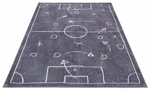 Hanse Home Adventures Childrens Football Field Rug in Grey, W: 120 cm x D: 170 cm – 4