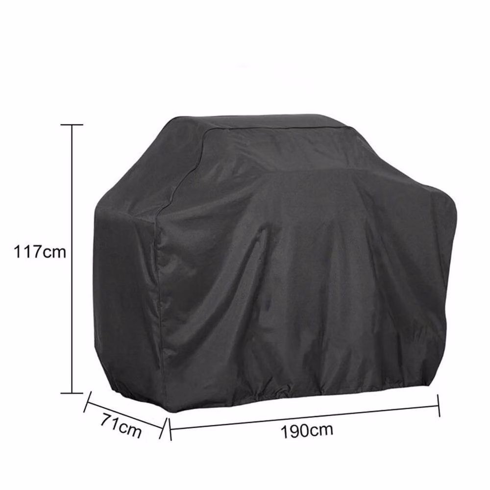 KORVIXA Heavy Duty Waterproof Gas Grill BBQ Cover, Black, W/D/H: 190 x 71 x 117 cm – 2