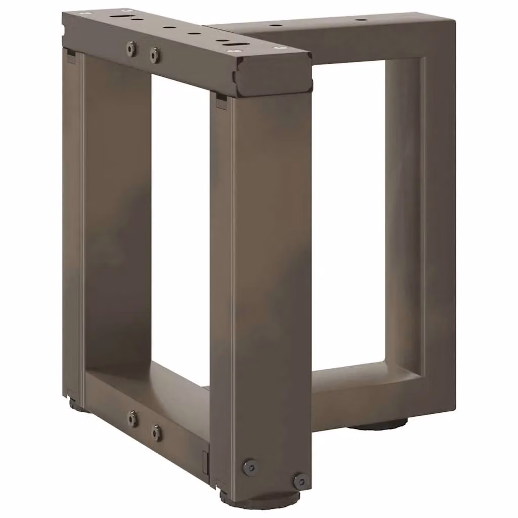 Berkfield Home T-Shaped Coffee Table Legs, 2 Piece Set, Black Matt Steel, W/D/H: 30 x 25 x 30 cm – 2