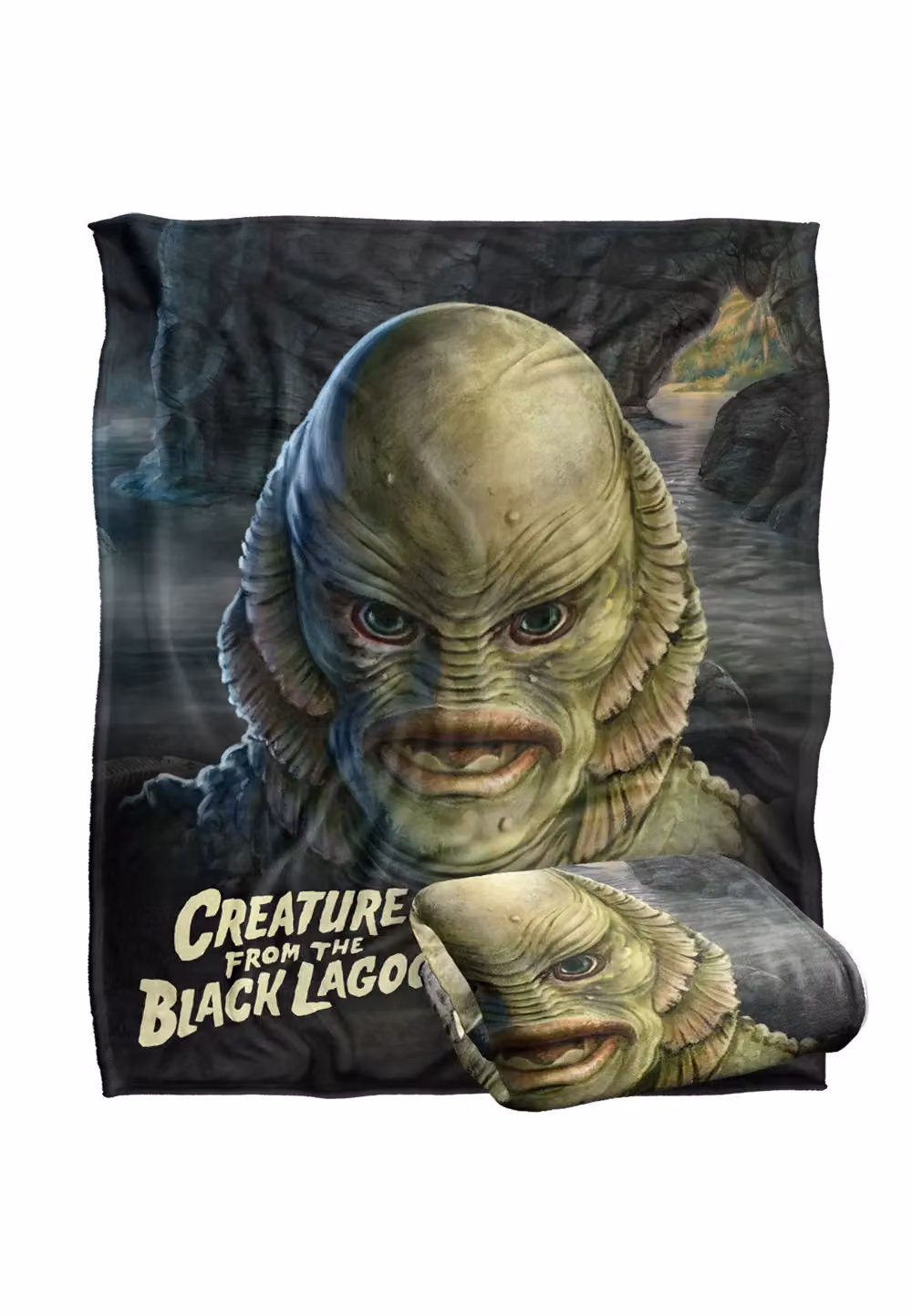 Universal Monsters Black Lagoon Silky Touch Super Soft White Throw Blanket – 2