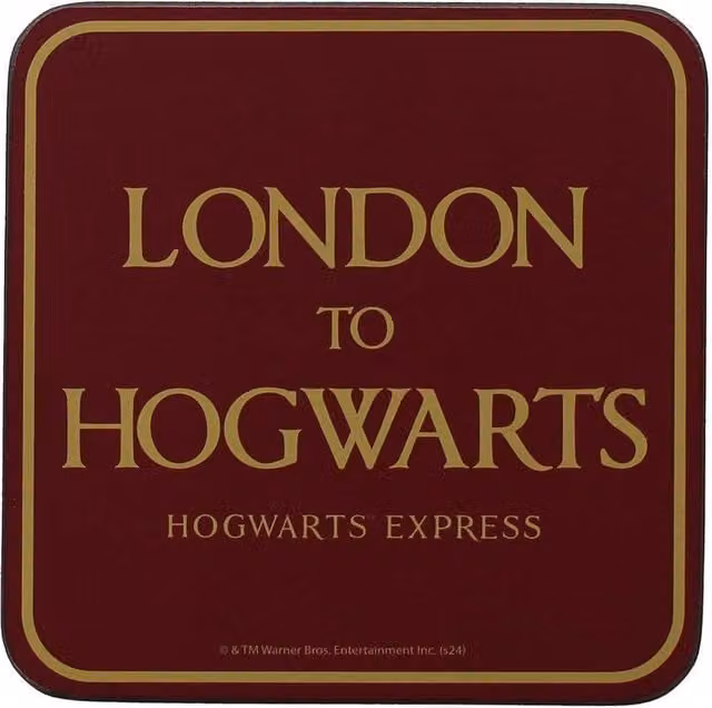 Harry Potter London to Hogwarts Coaster in Red and Multicolour