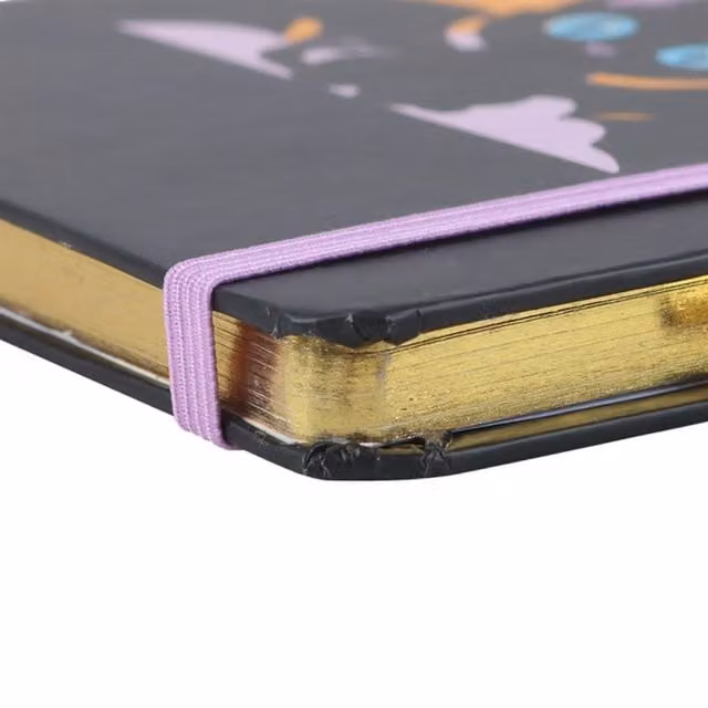 KDMK In My Witch Era A5 Lined Hardcover Notebook and Amethyst Pen Spell Thought Journal, Black