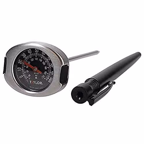 Taylor Pro Stainless Steel Meat Thermometer Probe in Black, W/D/H: 15.5 x 4.5 x 3.5 cm – 1