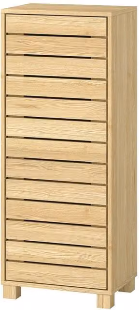 FORGEVIO Oak Luxe Freestanding Bathroom Cabinet with Adjustable Shelves and Hinged Doors in Beige