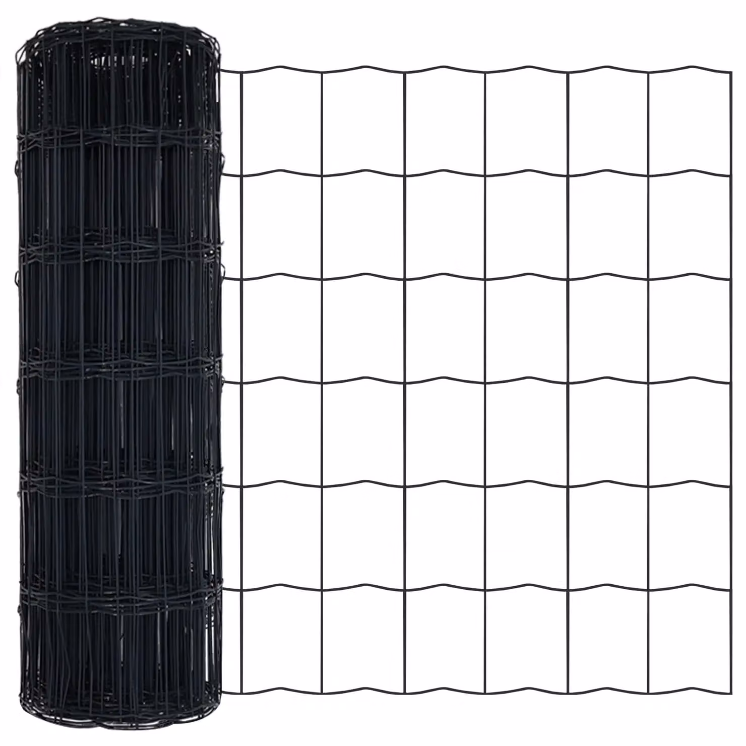 Berkfield Home Euro Fence Grey PVC Coated Steel 0.4 x 25 m – 2