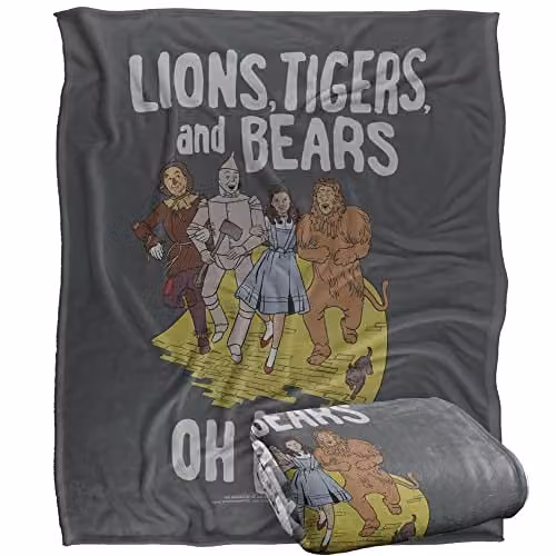 LOGOVISION The Wizard of Oz Super Soft Fleece Throw Blanket, W/D/H: 152 x 127 cm, Multicolour – 1