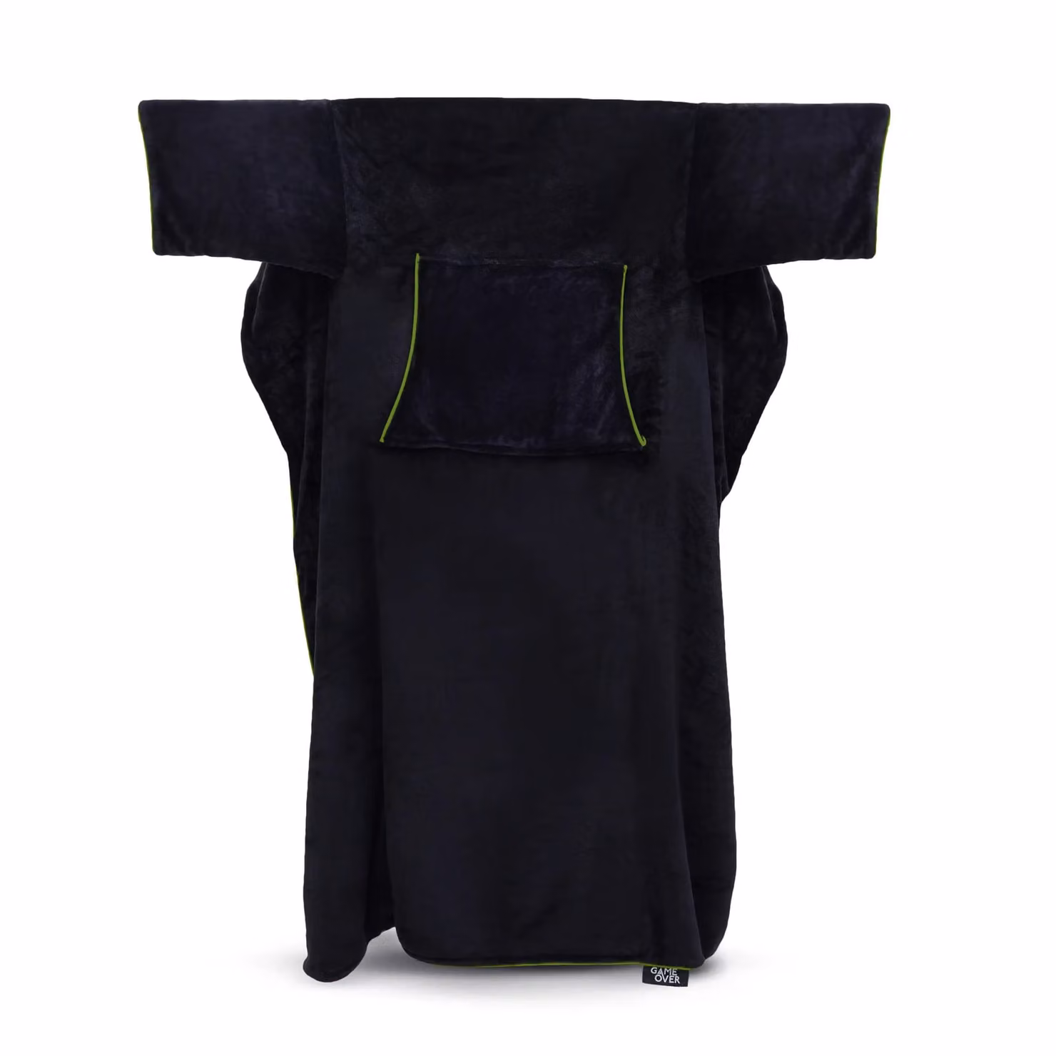 Game Over Store Black Fleece Gaming Blanket with Sleeves for Adults W/D/H: 170 x 120 x 1 cm
