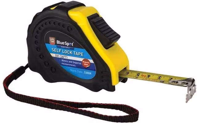 Bluespot Tools Easy Read Magnetic Pocket Tape Measure in Yellow and Multicolour – 1