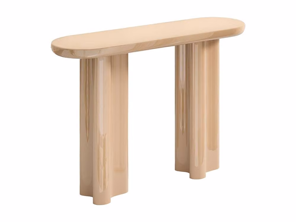 Vente-unique LESONA Lacquered Beige MDF Console Table W/D/H: 80 x 35 x 50 cm – 2