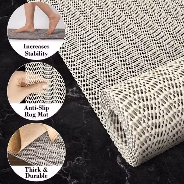 Pawnora Non Slip Beige Carpet Underlay Roll, W: 67 cm x L: 127 cm