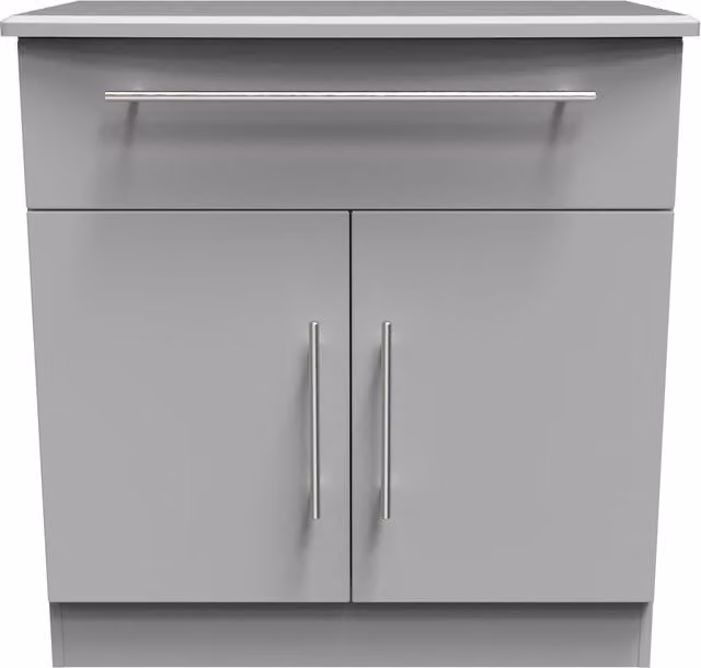 Ready Assembled 2 U Carlton Grey 2 Door and 1 Drawer Sideboard – 1