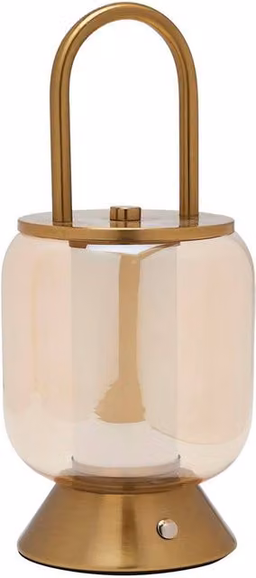 Hestia Bronze Lantern Style USB LED Touch Tabletop Lamp with Warm White Light – 1
