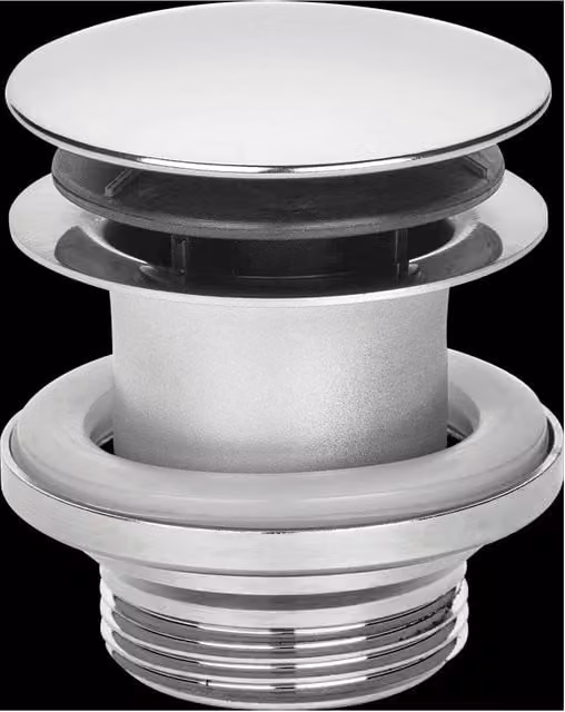 McAlpine CWP60-SS Multi Function Push Open Basin Waste in Silver Stainless Steel