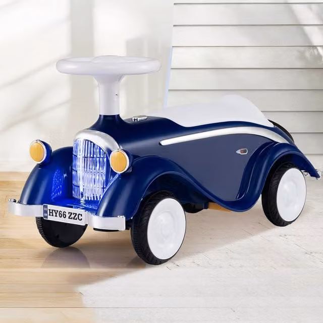 Costway Kids Ride On Car with Light and Sound Effects, Blue
