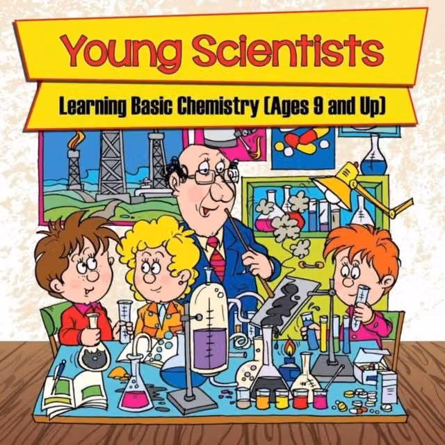 Baby Professor Young Scientists Learning Basic Chemistry Book for Ages 9 and Up in White and Multicolour