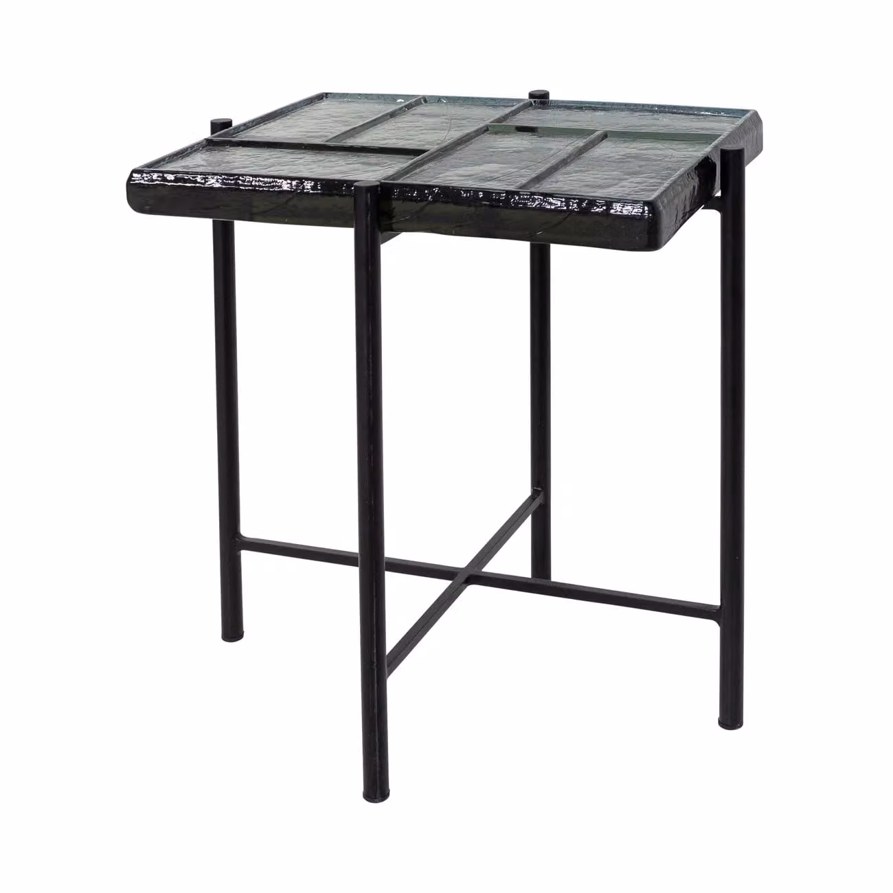 Dome Deco MATERA Art Deco Side Table in Black
