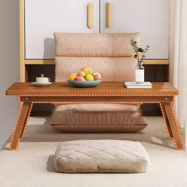 SPETLEK Brown Bamboo Folding Coffee Table and Picnic Table – 1