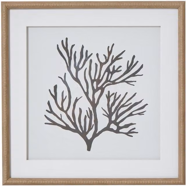 Hill Interiors Reef Coral Framed Paper Poster in Brown and Multicolour, W/H: 40 x 40 cm