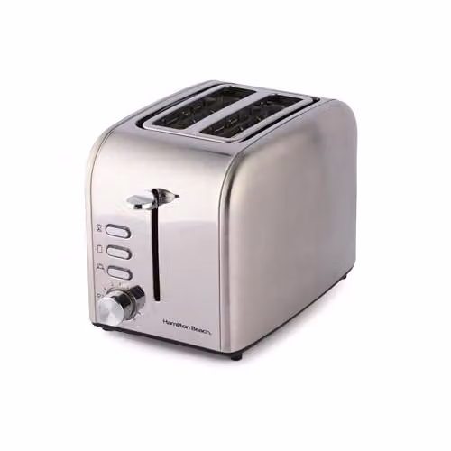 Hamilton Beach Rise 2 Slice Stainless Steel Toaster, 850W, Silver