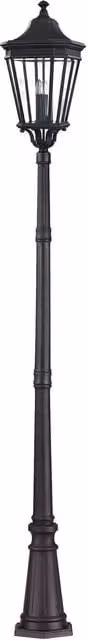Netlighting Cotswold Lane 3 Light Large Outdoor Post Lantern in Black with Transparent Glass, IP44, E14 – 1