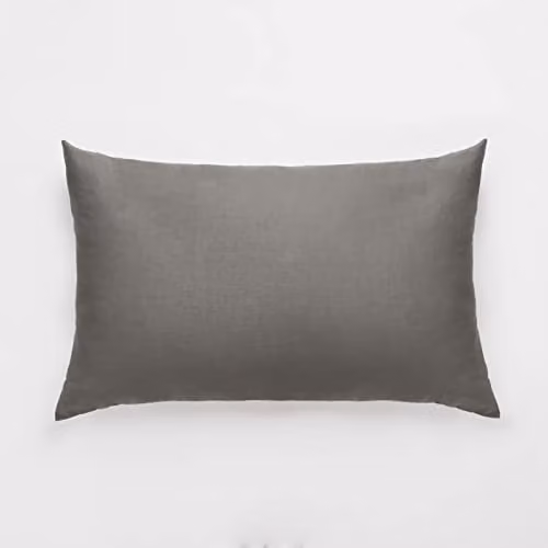 Highams Polycotton Housewife Pillowcase Set, 2 Pack, Grey, W: 50 cm x L: 75 cm