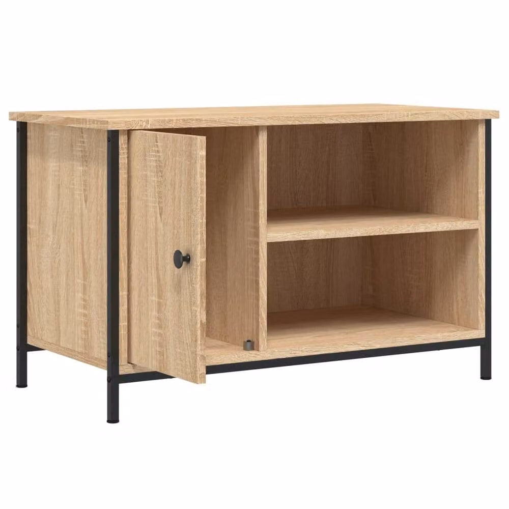 Berkfield Home Sonoma Oak TV Cabinet in Light Brown, W/D/H: 80 x 40 x 50 cm – 3