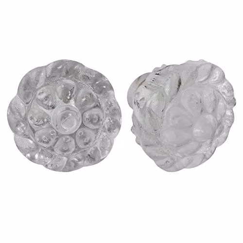 Nicola Spring Transparent Glass Cabinet Knobs, Pack of 12 – 2