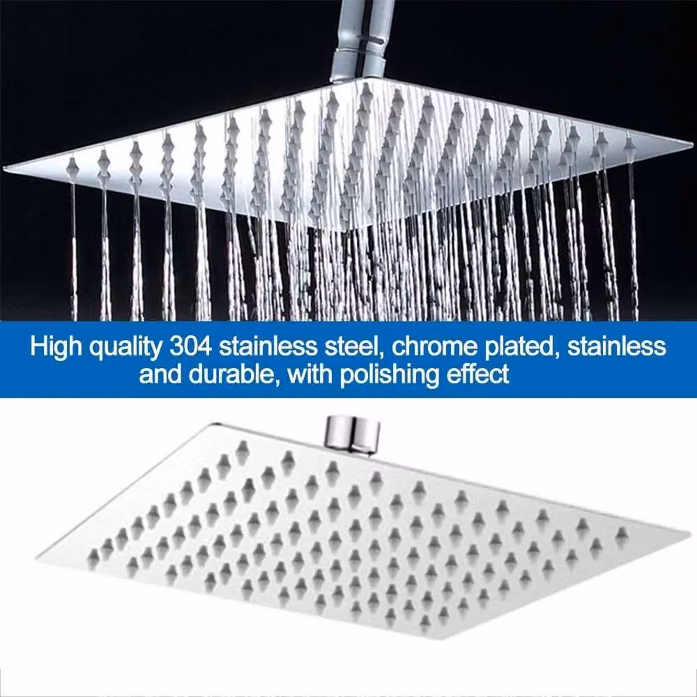 Hinsinc Stainless Steel High Pressure Waterfall Overhead Shower Head in Silver – 2