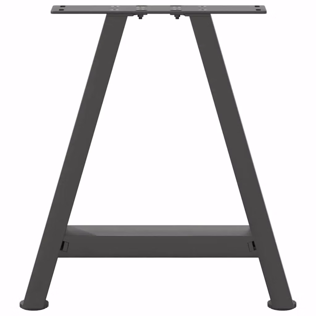 Berkfield Home A-Shaped Steel Coffee Table Legs, 2 Pieces, Anthracite Black, H 50 x W 42.5-43 cm – 4