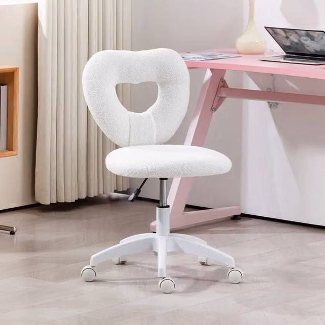 EONLION White Fabric Swivel Task Chair for Home Office – 1