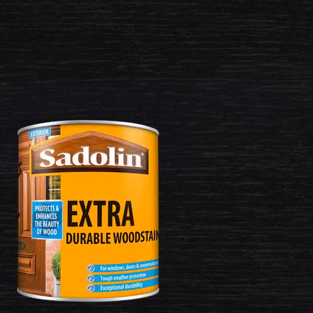 Sadolin Extra Durable Water Repellent Woodstain, Ebony, 5 l