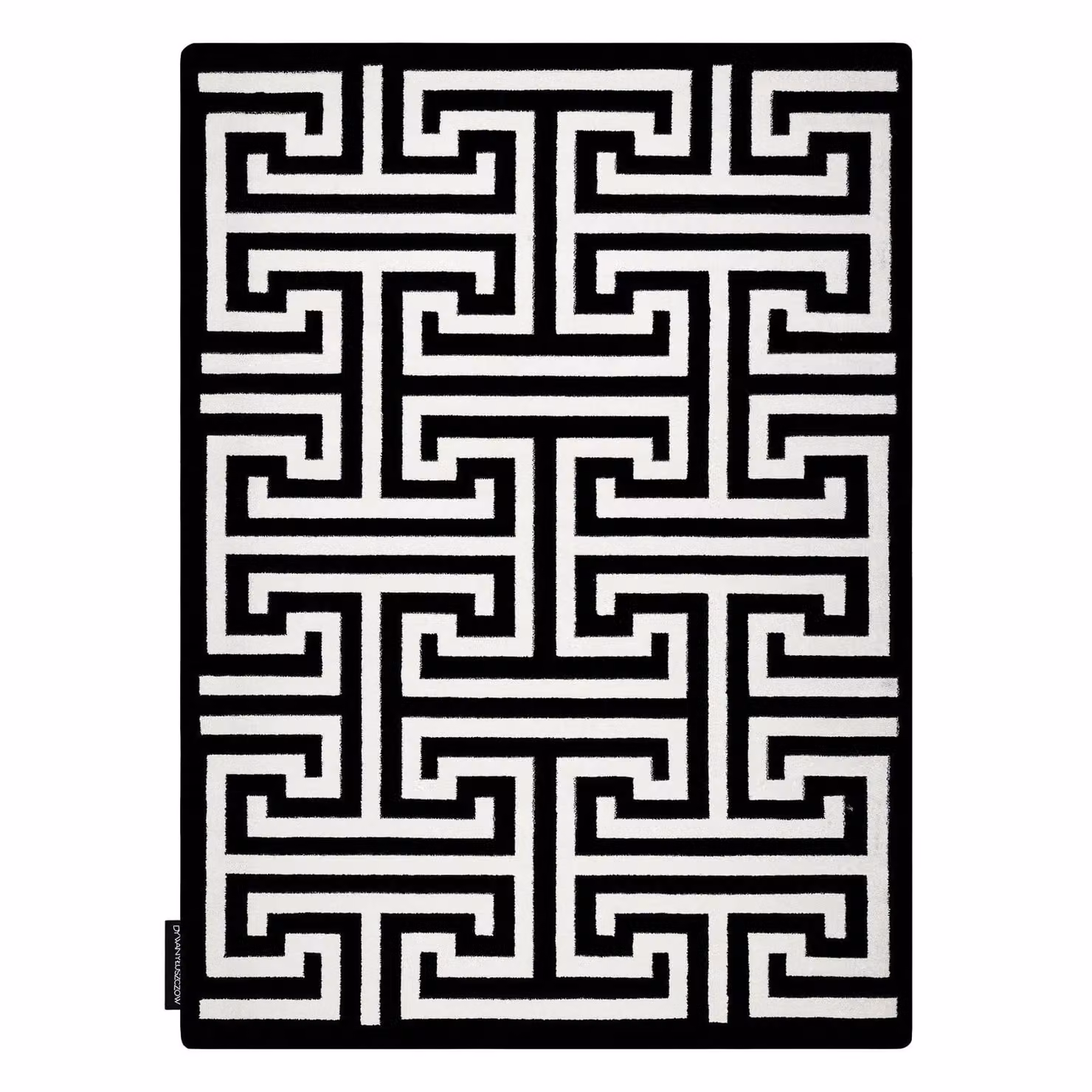 RugsX Hampton Geometric Rectangular Rug in Black, W: 160 cm, D: 220 cm – 2