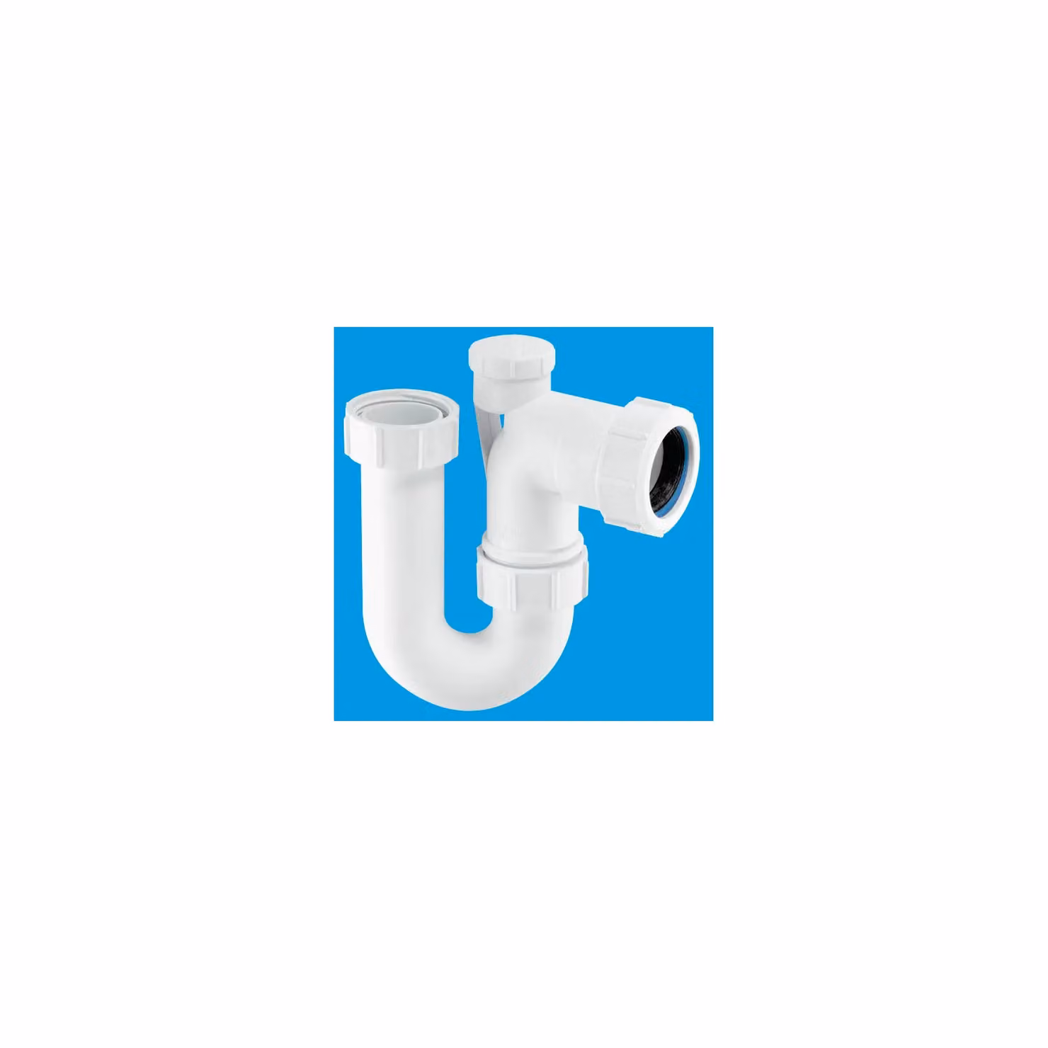 McAlpine SE10V White Plastic Tubular Swivel Anti-Syphon P Trap with Universal Outlet – 2